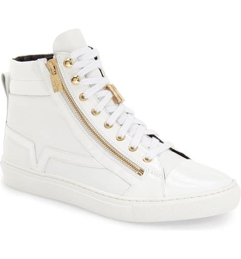 versace nero sneaker|versace zipped high top sneakers.